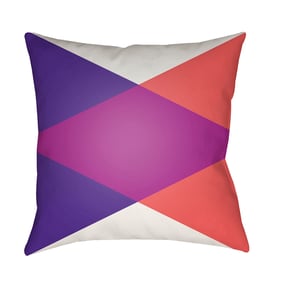 Livabliss Moderne Dark Blue Magenta White Dusty Coral Accent Pillow Cover -...