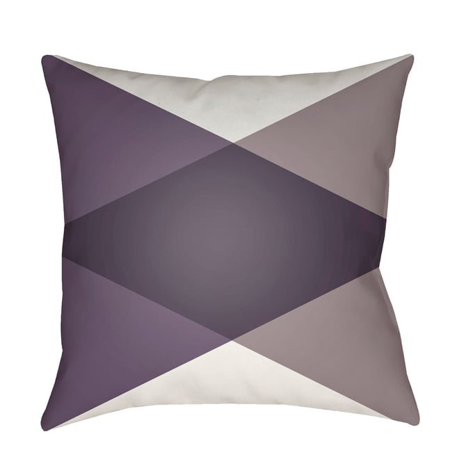 Livabliss Moderne Medium Purple Gray White Navy Accent Pillow Cover - 20x20 MD009-2020