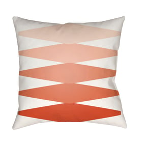 Livabliss Moderne Burnt Orange Dusty Pink White Accent Pillow Cover - 22x22