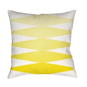 Livabliss Moderne Yellow Grass Green White Accent Pillow Cover - 22x22