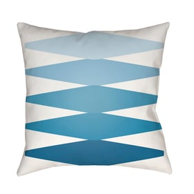 Livabliss Moderne White Aqua Light Blue Accent Pillow Cover - 22x22