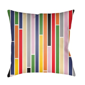 Livabliss Moderne Grass Green Yellow Navy White Red Accent Pillow Cover - 2...