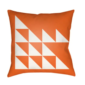 Livabliss Moderne Orange White Accent Pillow Cover - 20x20