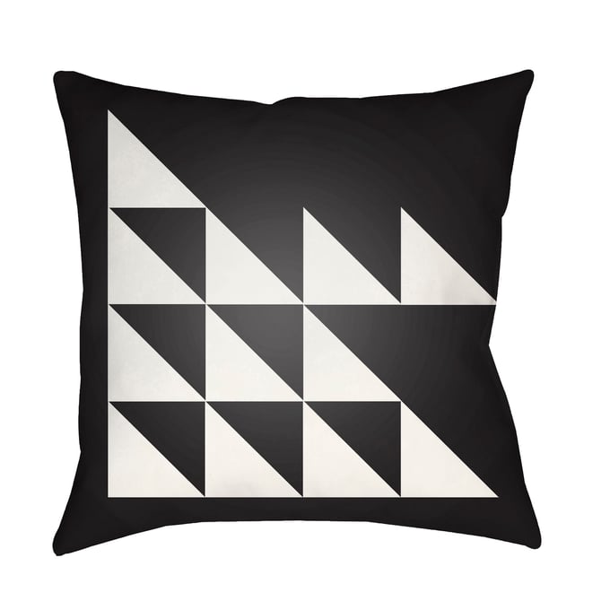 Livabliss Moderne White Black Accent Pillow Cover - 22x22 MD027-2222