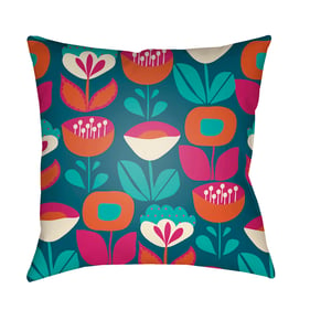 Livabliss Moderne White Deep Teal Orange Aqua Fuchsia Accent Pillow Cover -...