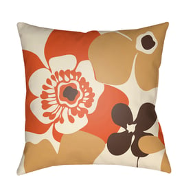 Livabliss Moderne White Cream Dark Brown Mustard Orange Accent Pillow Cover...