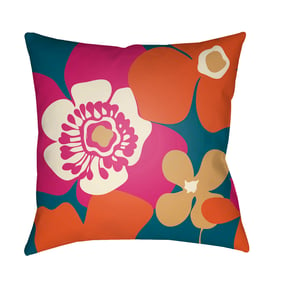 Livabliss Moderne Fuchsia Mustard Orange White Deep Teal Accent Pillow Cove...