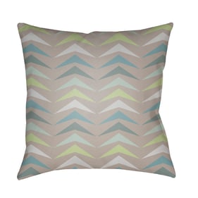 Livabliss Moderne Light Gray Green Aqua White Accent Pillow Cover - 18x18