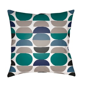 Livabliss Moderne Navy Emerald Gray Black White Accent Pillow Cover - 18x18