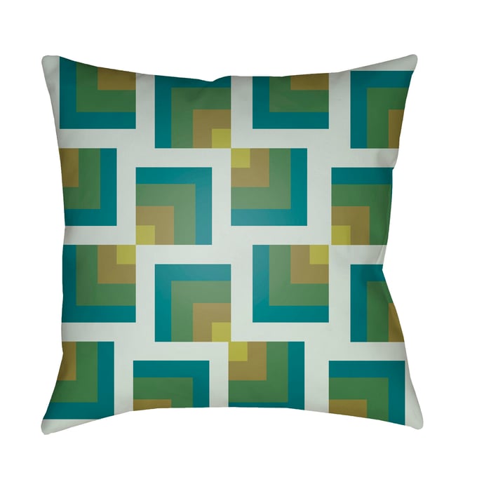 Livabliss Moderne Olive Mustard Light Sage Teal Medium Green Accent Pillow Cover - 18x18 MD084-1818