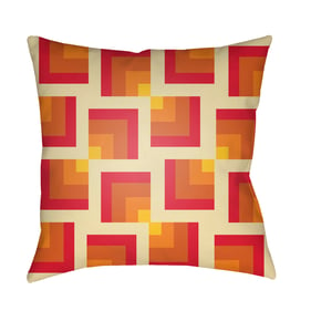 Livabliss Moderne Burnt Orange Red Yellow Accent Pillow Cover - 18x18