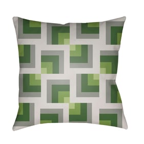 Livabliss Moderne Grass Green Gray Off White Accent Pillow Cover - 22x22