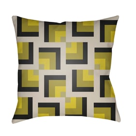 Livabliss Moderne Ivory Black Light Olive Grass Green Accent Pillow Cover -...