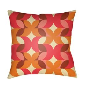 Livabliss Moderne Orange Red Coral Rust Yellow Accent Pillow Cover - 18x18