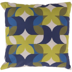 Livabliss Moderne Olive Mustard Blue Ivory Accent Pillow Cover - 20x20