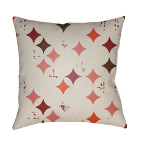 Livabliss Moderne Orange Ivory Dark Brown Burgundy Rose Accent Pillow Cover...