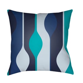 Livabliss Moderne Teal Dark Blue Denim Navy Accent Pillow Cover - 18x18