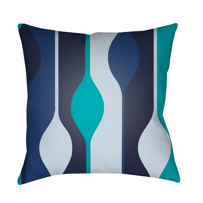 Livabliss Moderne Teal Dark Blue Denim Navy Accent Pillow Cover - 18x18 MD104-1818