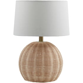 Livabliss Melange Beige White Accent Table Lamp