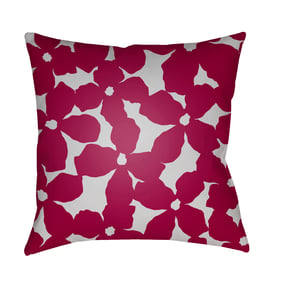 Livabliss Moody Floral Red Light Gray Accent Pillow Cover - 22x22