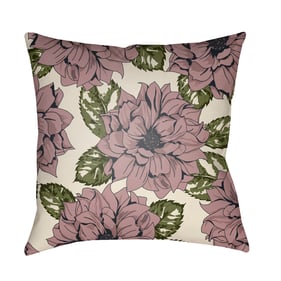 Livabliss Moody Floral Olive Ink Blue Mauve Dark Green Cream Accent Pillow ...