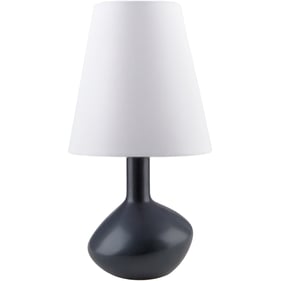 Livabliss Magico Black White Metallic Brass Accent Table Lamp