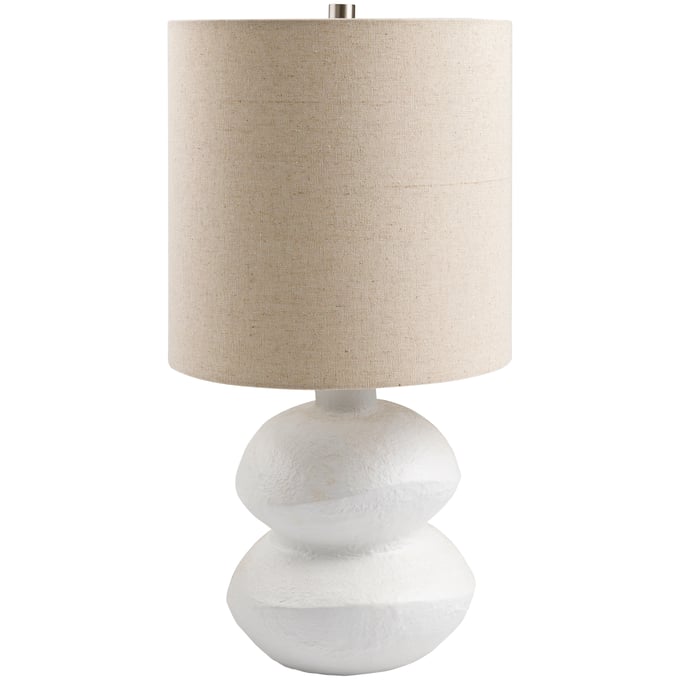 Livabliss Mauna White Wheat Metallic Brass Accent Table Lamp MNA-004