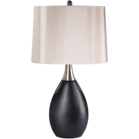 Livabliss Minerva Ivory Black Accent Table Lamp