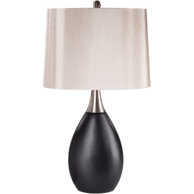 Livabliss Minerva Ivory Black Accent Table Lamp MNLP-001