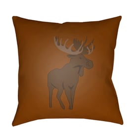 Livabliss Moose Dark Brown Off White Chocolate Brick Accent Pillow Cover - ...