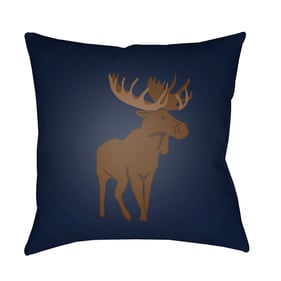 Livabliss Moose Black Onyx Off White Accent Pillow Cover - 18x18