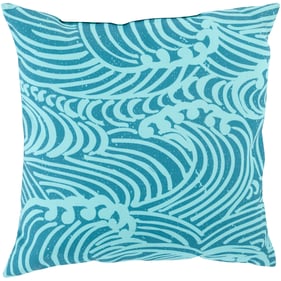 Livabliss Mizu Aqua Deep Teal Poly Accent Pillow Cover - 18x18