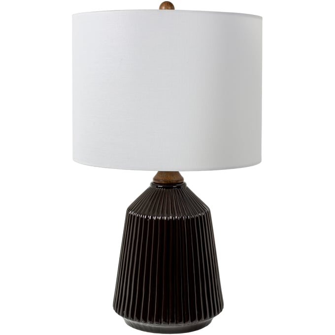 Livabliss Lennon Black White Metallic Nickel Accent Table Lamp NNN-003