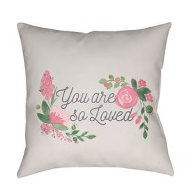 Livabliss You Are Loved Light Metallic Silver Pale Slate Off White Accent P...