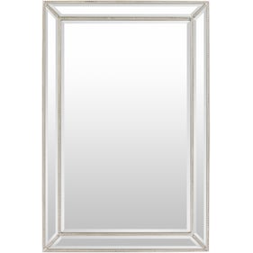 Livabliss Pemberton Metallic Silver Beveled Accent Mirror