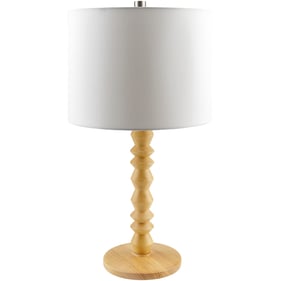 Livabliss Padauk Beige Cream White Metallic Silver Accent Table Lamp