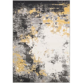 Livabliss Pepin Charcoal Black Mustard Cream Gray Machine Woven Rug - 35x24