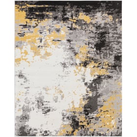 Livabliss Pepin Charcoal Black Mustard Cream Gray Machine Woven Rug - 120x9...