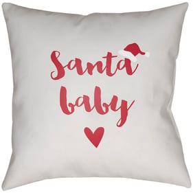 Livabliss Santa Baby Light Sterling Grey Silver Ivory Accent Pillow Cover -...