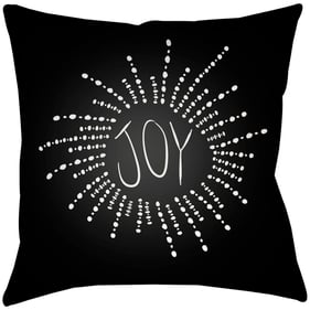 Livabliss Bursting with Joy Jet Black Light Silver Onyx Accent Pillow Cover...