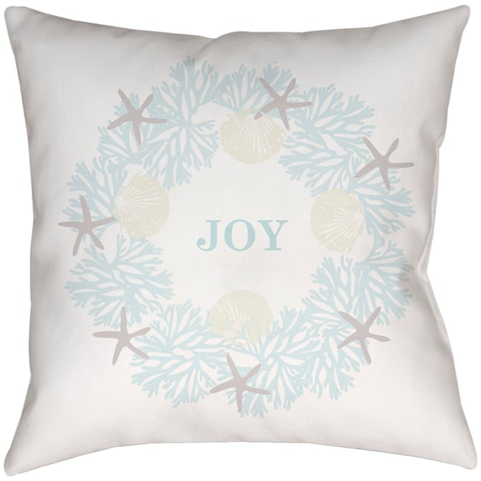 Livabliss Coastal Joy Off White Light Silver Slate Accent Pillow Cover - 18x18 PHDCJ001-1818