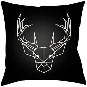 Livabliss Geometric Caribou Jet Black Light Silver Onyx Accent Pillow Cover...