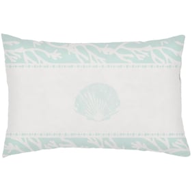 Livabliss Seasalt Seashells Off White Light Silver White Lumbar Pillow Cove...