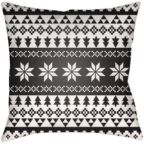 Livabliss Snowflake Sweater Light Silver Onyx Jet Black Accent Pillow Cover...