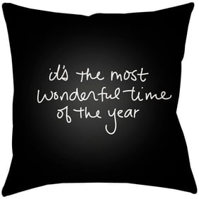 Livabliss Wonderful Jet Black Light Silver Onyx Accent Pillow Cover - 18x18