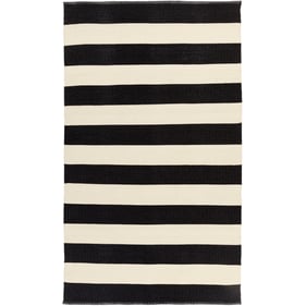 Livabliss Picnic Black Cream Handmade Rug - 96x60