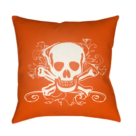 Livabliss Punk Orange White Accent Pillow Cover - 20x20