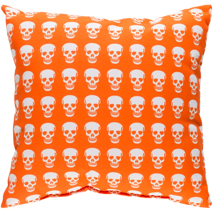 Livabliss Punk White Orange Accent Pillow Cover - 18x18 PK009-1818