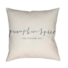 Livabliss Pumpkin Spice White Turquoise Accent Pillow Cover - 18x18