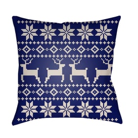 Livabliss Fair Isle I Ash Marine Blue Violet Accent Pillow Cover - 20x20